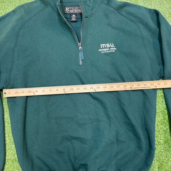 Vintage Michigan State University Qtr Zip Sweatshirt NCAA Size Large NWT - Picture 7 of 7